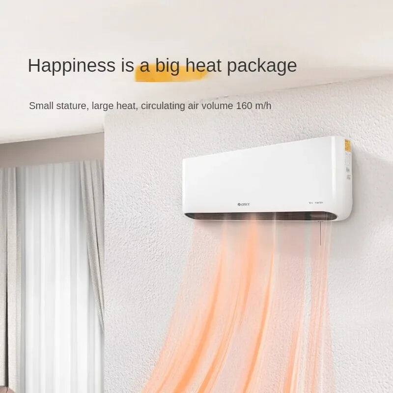 GREE Electric Heater Wall-mounted IPX4 Waterproof Dual-use Bathroom Small Household Heater 220V