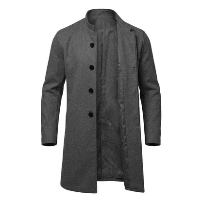 Winter Men's Double-Breasted Trench Coat | Warm & Windproof Overknee-Length Jacket | Casual to Business Streetwear Long Coat