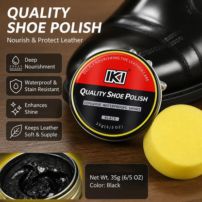 Black Shoe Wax for Leather Shoe Care Gloss Enhancement And Extended Lifespan Aesthetic Polishing Agent for Footwear