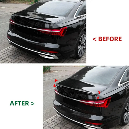 For Audi A6 S6 C8 2018 2019 2020 2021 2022 2023 2024 2025 Car Rear Trunk Wing Spoiler Tail Fin Decoration Auto Parts Tuning