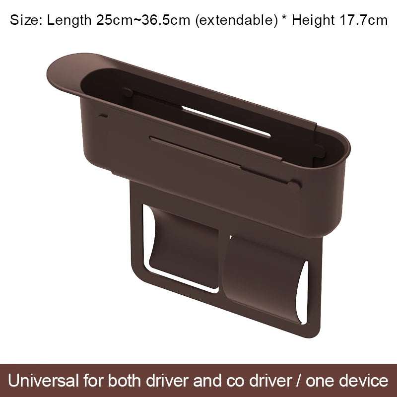 2PC Adjustment Car Seat Gap Storage Box Universal Auto Slot Organizer For Driver Pessenger Phone Key Pocket Interior Accessorie