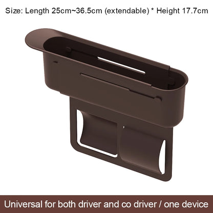 2PC Adjustment Car Seat Gap Storage Box Universal Auto Slot Organizer For Driver Pessenger Phone Key Pocket Interior Accessorie