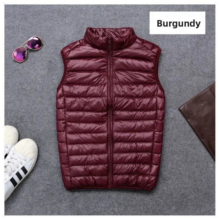 Ultra-Light down Vest Men's Spring Autumn Winter Fashion City Style Standard Fit Youth Daily Wear Couple's Style Vest
