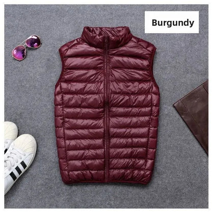 Ultra-Light down Vest Men's Spring Autumn Winter Fashion City Style Standard Fit Youth Daily Wear Couple's Style Vest