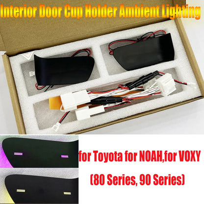 for Toyota  for Voxy  Noah 80/90 Series Interior Door Cup Lights Door Handle Lights LED Interior Lighting for Car Customization