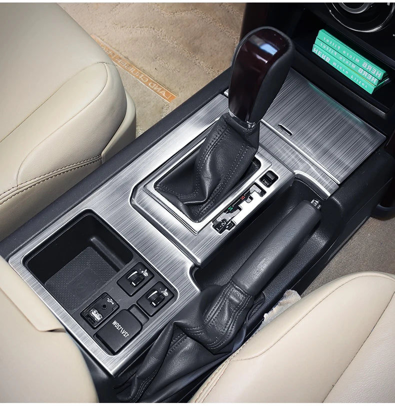 For 2010-2017 Right Rudder Car Toyota Land Cruiser Prado 150 Stainless Steel Panel Gearbox Cover Lc150 J150 Interior Accessories