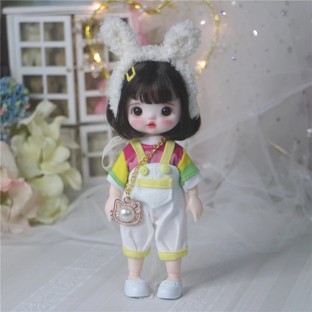 Original Bjd Diy Dress Up Doll 1/8 Joint Mobility Fashion Princess Doll 3d True Eye Girl.S Birthday Full Set Accessories Gift