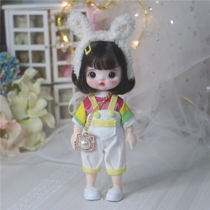 Original Bjd Diy Dress Up Doll 1/8 Joint Mobility Fashion Princess Doll 3d True Eye Girl.S Birthday Full Set Accessories Gift
