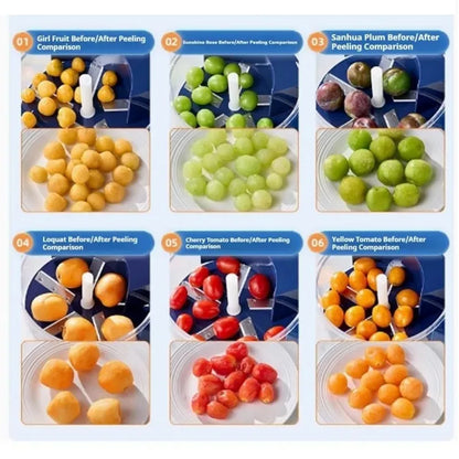 Automatic electric machine for peeling grapes, skin dissolving hands-free for berries and fruits, fruit preparation tool, easy p