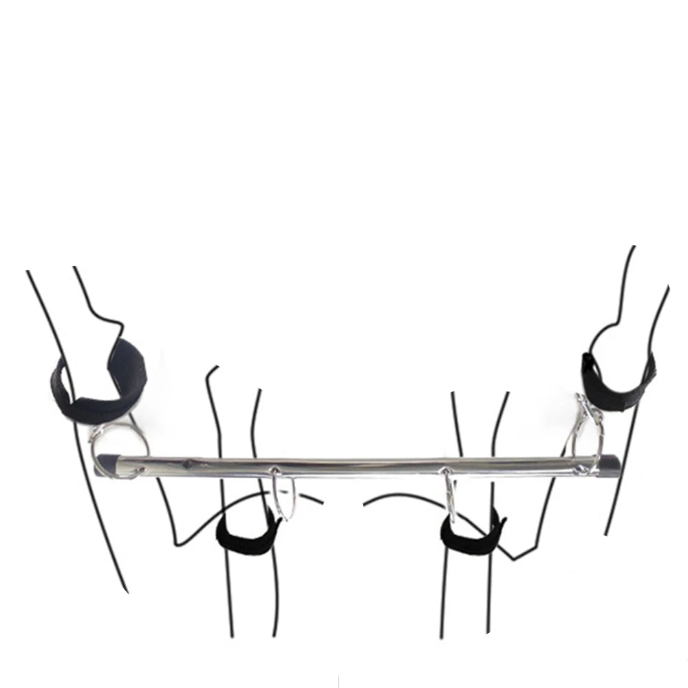 Sex Spreader Bar Adult Handcuff BDSM Leg Restraint Collar Neck Leash Couple SM Slave Erotic Games Steel Bar Spreader Sex Toy Kit
