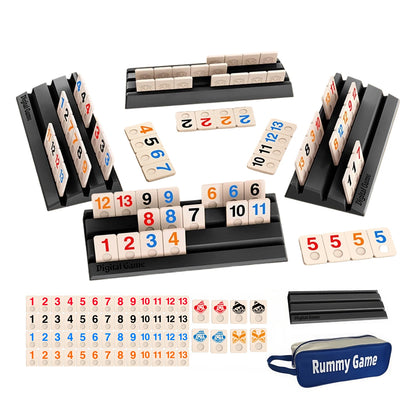 112pcs Cards, Deluxe Portable Travel Game Set - Classic Block Cards, Mini Mahjong, Fun Tabletop Game, Suitable for 2-4 Players