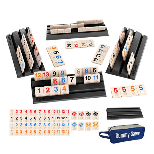 112pcs Cards, Deluxe Portable Travel Game Set - Classic Block Cards, Mini Mahjong, Fun Tabletop Game, Suitable for 2-4 Players