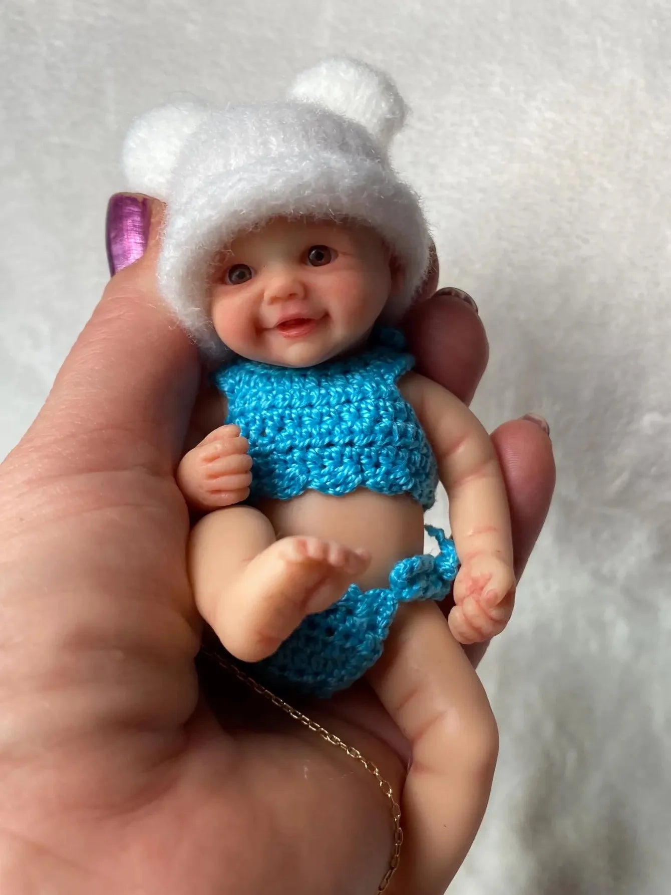 6 Inch Solid Silicone Reborn Doll Girl And Boy Lifelike Newborn Baby Cute Doll For Children Birthday Gifts