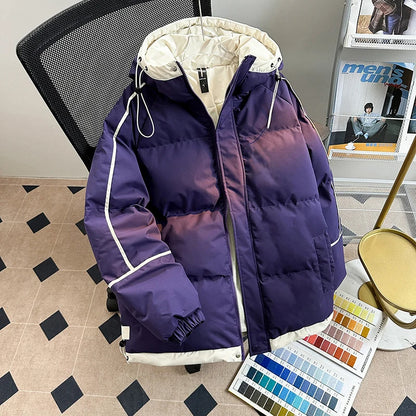 2025 Winter new style Men's Thicken Warm fashion Parka Jackets  Men's Casual Coats Hooded Windbreak Cotton Padded Down Jacket