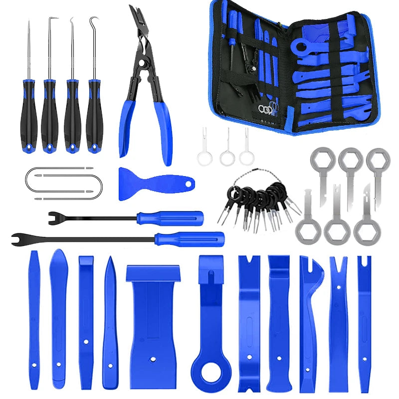 Hand-held Disassembly Tools Car Trim Removal Tool Panel Door Audio Trim Removal Kit Auto Clip Pliers Fastener Remover Set