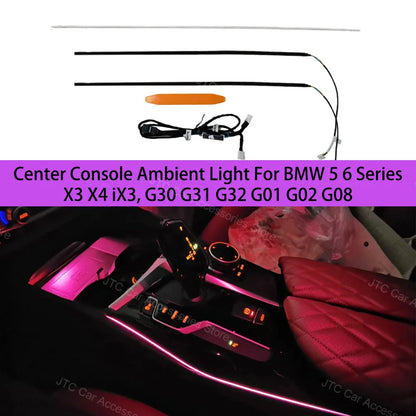 11 Colour Center Console Ambient Light Saddle light  for BMW 5 6 Series X3 X4 iX3, G30 G31 G32 G01 G02 G08 Ambient Light Upgrade
