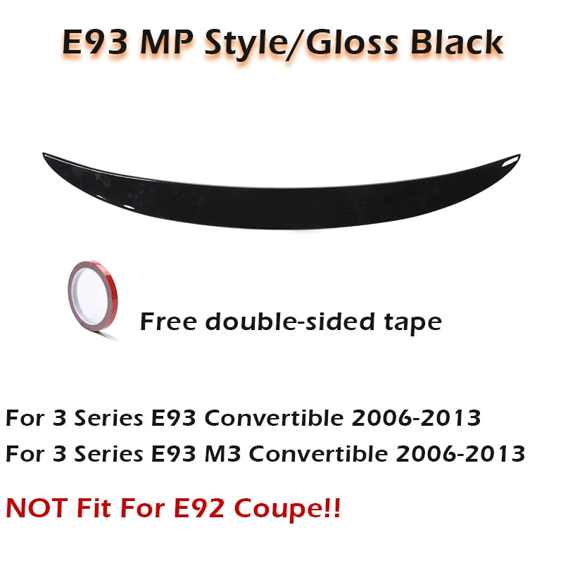 Rear Trunk Spoiler Wing Carbon Fiber M3 M4 MP PSM Style For BMW 3 Series E92 Coupe E93 Convertible M3 2006 -2014 320 325 328 330