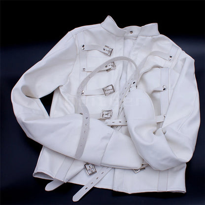 Female Sofe Leather Adjustable Binder Bondage Straitjacket Binding Slave Lockable Coat For Women Erotic Cosplay Adult Sex Toy