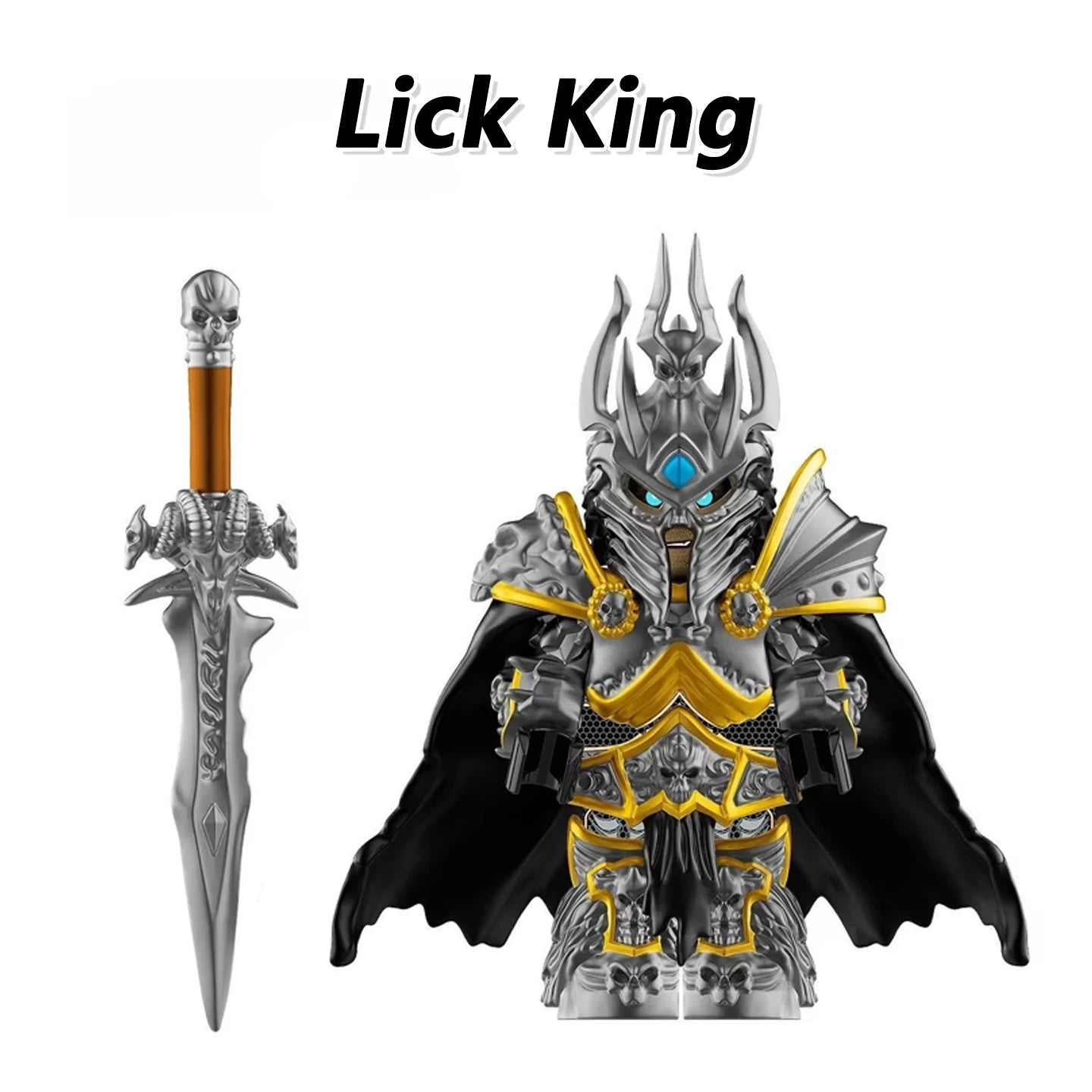 World Of Warcraft Wow Building Blocks Lich King Mini Action Figure Toys Berserk Guts Gus Building Block Figure Holiday gift