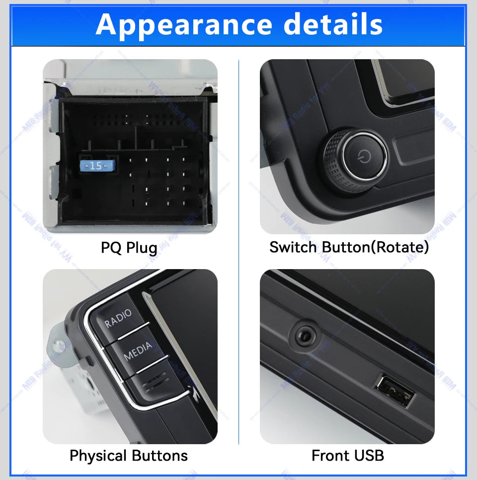 NONAME RCD330 Plus Carplay Car Radio Android Auto MIB Navigator Player 6RF035187F for VW Tiguan Golf 5 6 MK5 MK6 Passat Polo
