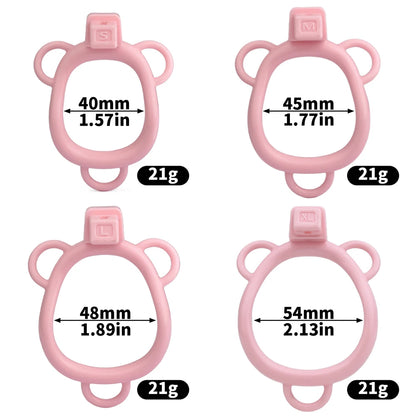 FRKO Real Pussy Labia Sissy Chastity Cage Set 정조대 4 Size Penis Ring Belt Lock Cock Anal Plug Pussy Worship Sex Toys For Men BDSM