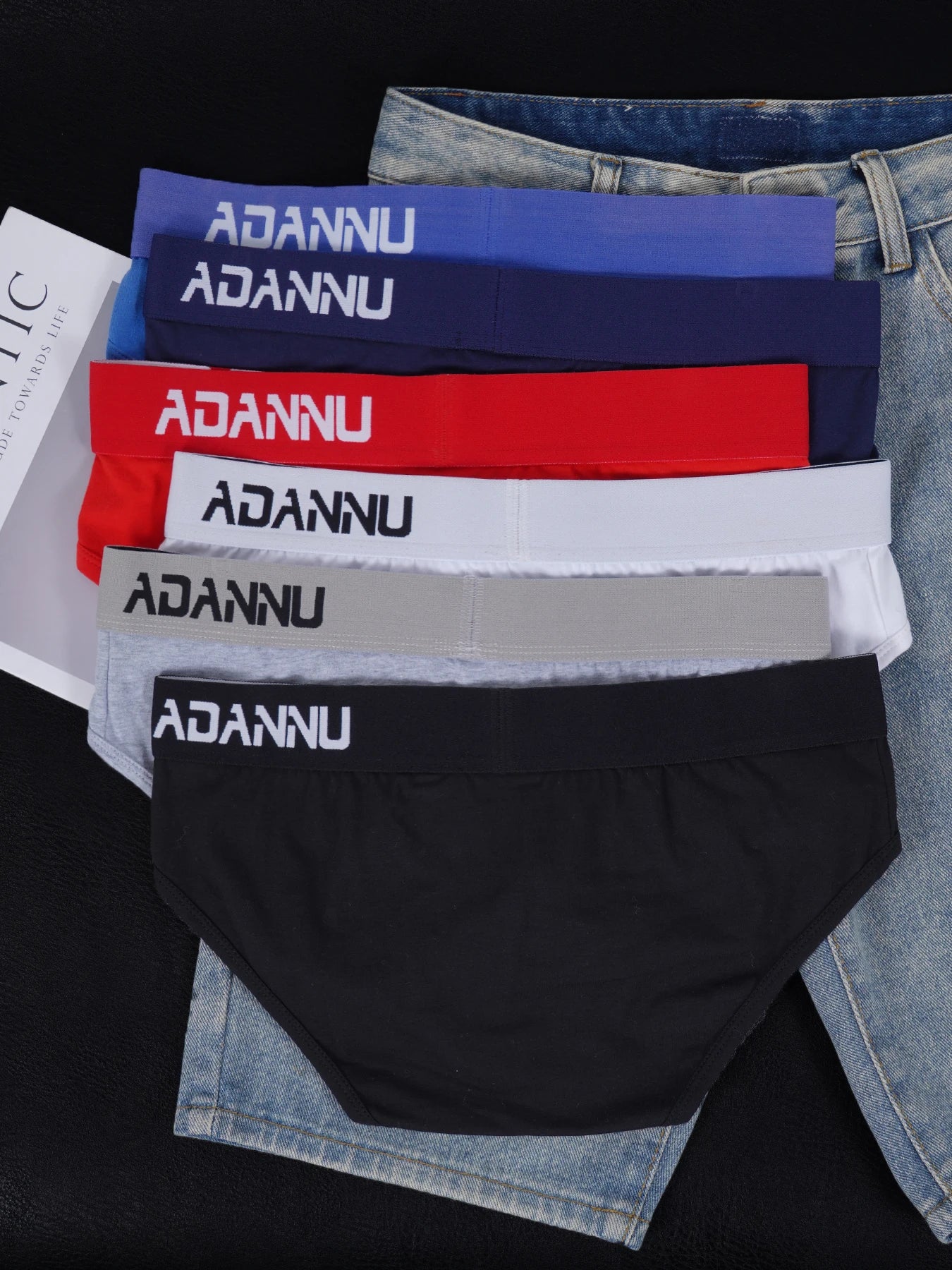 6 PCS Men's Cotton Briefs Pouch Design Soft Breathable Daily Casual Underwear