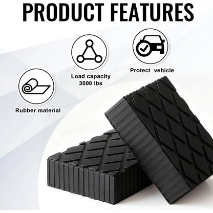Car Jacks Lifting Car Lift Rubber Jack Pad Blocker Jack Pad Shock-Absorbing Support Equipment Elastic Blocks Accessories