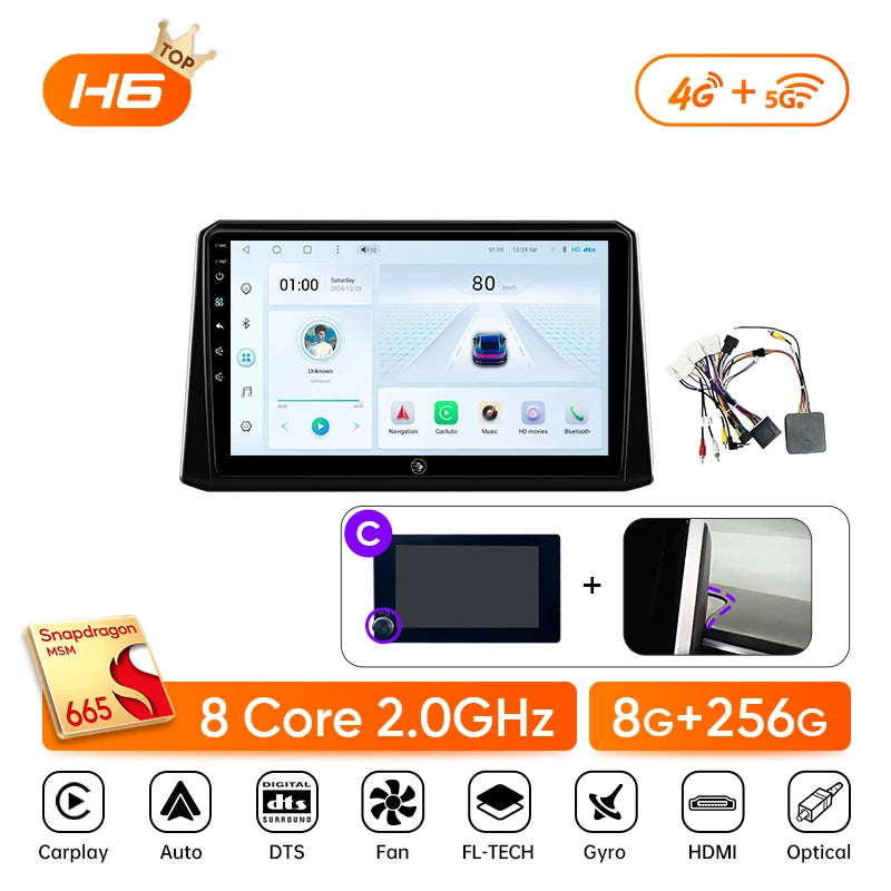 Ainavi Car Multimedia For Toyota Corolla 2019-2026 E210 Wireless Carplay Android Auto 4G Car Radio DSP Stereo IPS Screen 2 Din