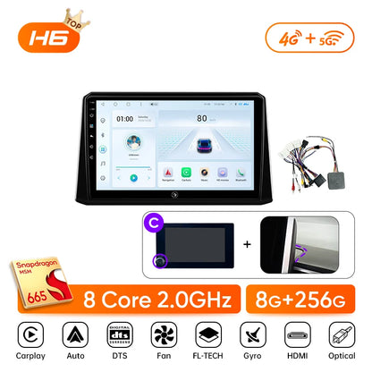 Ainavi Car Multimedia For Toyota Corolla 2019-2026 E210 Wireless Carplay Android Auto 4G Car Radio DSP Stereo IPS Screen 2 Din