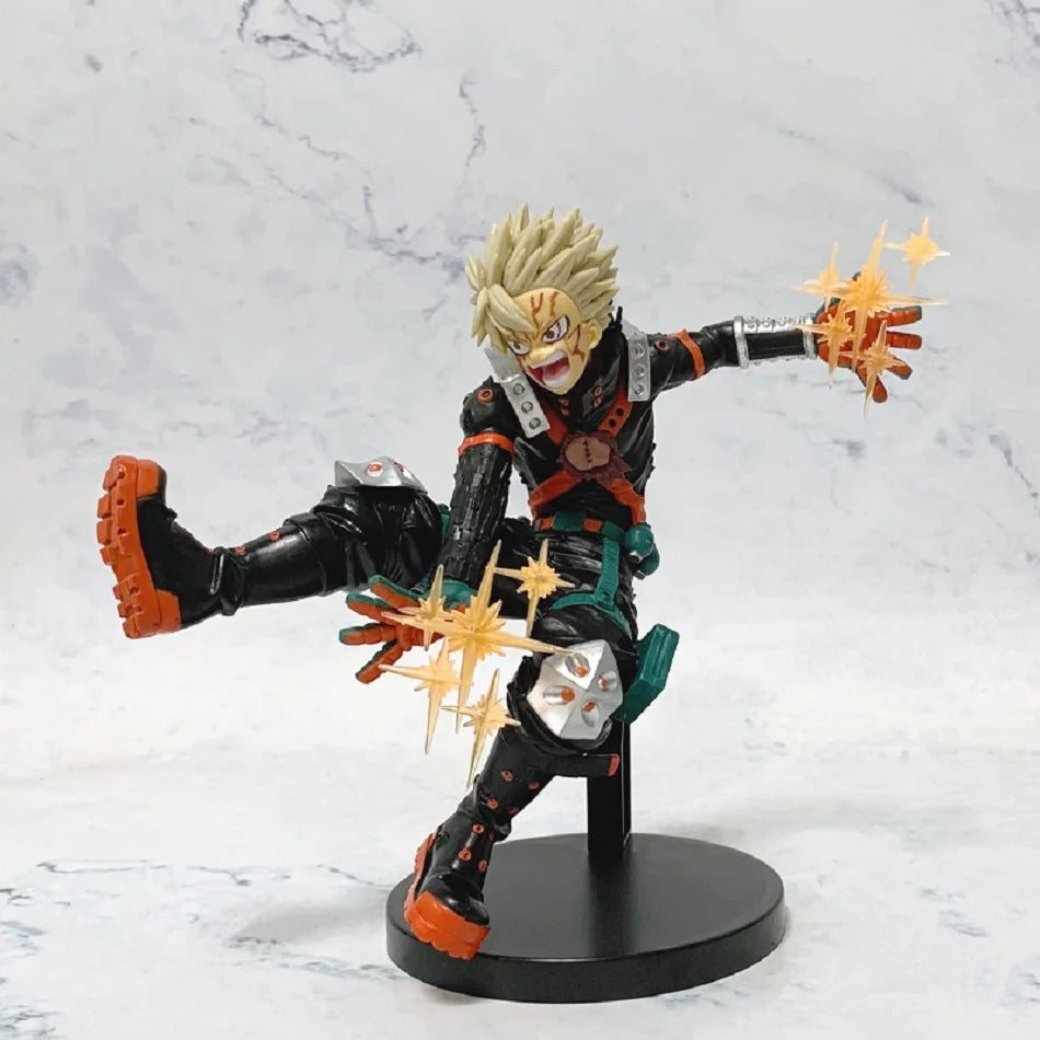 22cm My Hero Academia Anime Peripheral Hero Bakugou Katsuki Action Figures PVC Model Decor Collectible Statue Toy Christmas Gift