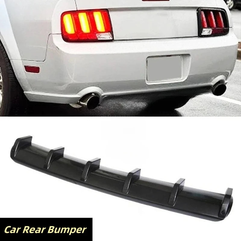 For F0rd Mustang S197 2004-2014 Car Rear Bumper Side Diffuser Lip Spoiler Splitter Spoiler Shark 6 Fins Wing Body Kit