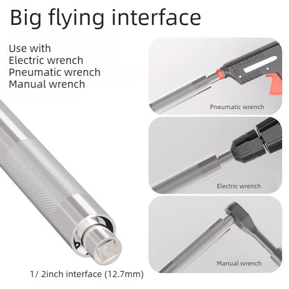 Universal Offset Impact Extension Wrench High Torque Ratchet Tool for Automotive Tight Space Repair - DIY Professional Mechanics