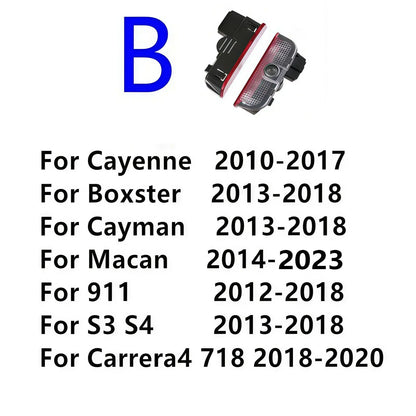 HD For Porsche LED Car Door Light Projector Lights Panamera 970 971 Cayenne 958 957 Tayan 987 911 Macan S 95B 718 Boxster Cayman