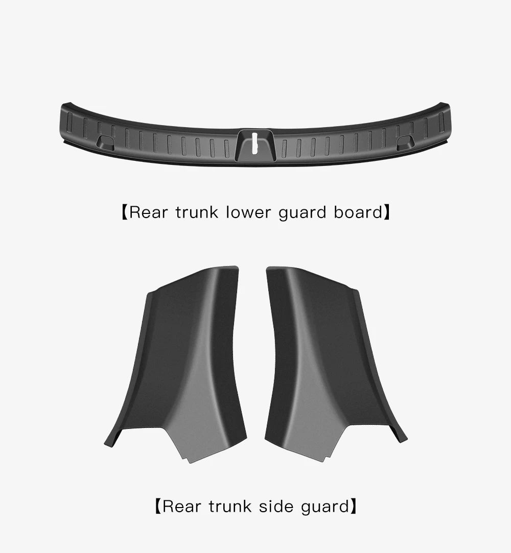 YZ For Tesla Model Y Juniper 2026 Trunk Sill Plate Protector TPE Rubber Protector Tesla Threshold Bumper Pad Prevent Scratching