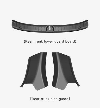 YZ For Tesla Model Y Juniper 2026 Trunk Sill Plate Protector TPE Rubber Protector Tesla Threshold Bumper Pad Prevent Scratching