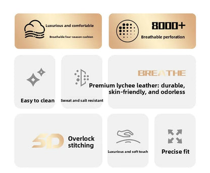 High Quality Nappa Leather Universal Car Seat Full Cover Breathable Luxury SUV Car Protection Perforated Leather Seat Full Cover
