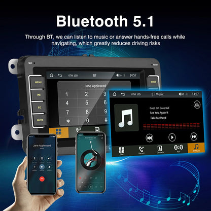 7" 2 Din HD Car Media Video RDS Airplay Car Radio CarPlay Android Auto Stereo Audio For Volkswagen/Seat/Skoda/Passat/Golf/Polo