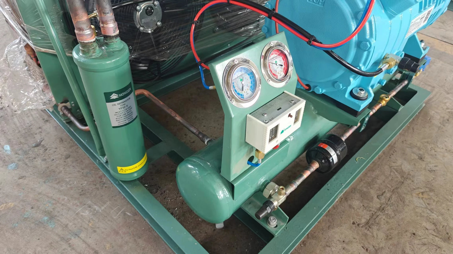 New Walk-In Freezer Condensing Unit with Energy-Saving Compressor Motor Automatic Hotel Refrigeration Systems