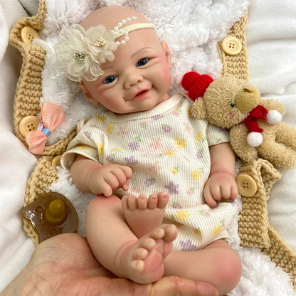 Full Body Silicone Reborn Baby Weighted Realistic Newborn Girl/Boy Hand Painted Art Doll Anatomically Correct Washable Baby Gift