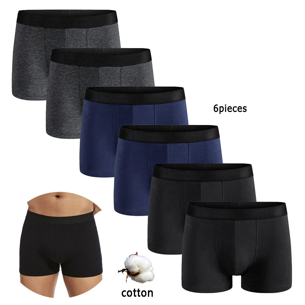 6pcs Pack Cotton Boxer Men Underwear Male Brand Panties And Underpants For Homme Luxury Set Shorts Box Slips Brand Briefs