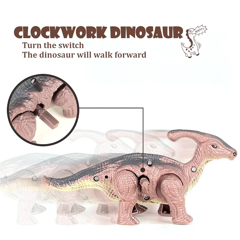 Dinosaur World Kinetic Play Set, Walking Cute Animal Toys, Moving Dinosaur Educational Toys, Interactive Playsets for Kids