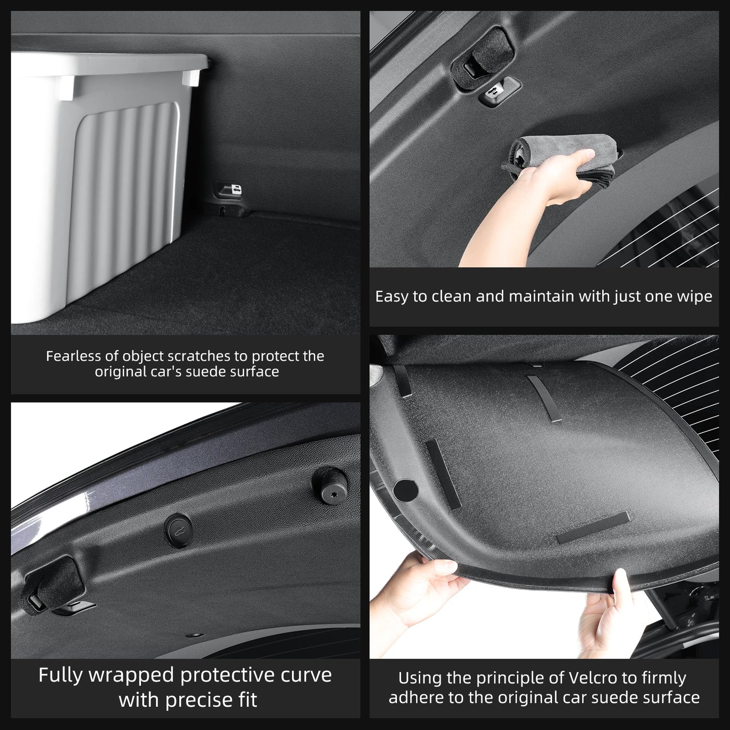 LUCKEASY for Tesla Model Y Launch 2025+ Juniper Rear Trunk Door Anti-dirt Mat TPE Trunk Tailgate Protection Pad Car Accessories