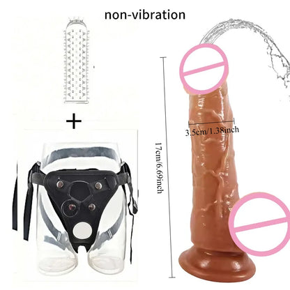 Women Realistic Water Squirting Vibration Dildos Anal Toys Penetration Masturbation Suction Cup Big Penis Dick Adult Sex Toy 18+
