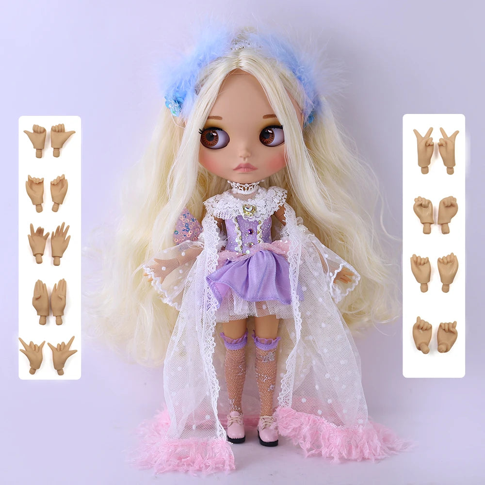 ICY DBS Blyth Doll 1/6 Joint 30cm tan Skin Matte Face Girl Set Doll BJD Toy Gift