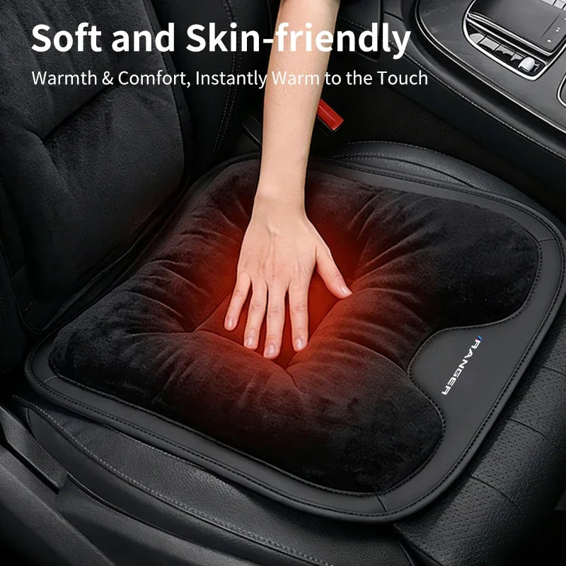 Car Seat Cushion For Ford Ranger T9 T7 T1 Raptor Warm Flannel Thick Plush Universal Rear Seat Backrest Protector Cover