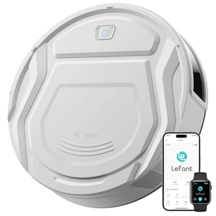 Robot Vacuum Cleaner, 120 Mins Runtime, Compact Design, Low Noise, Powerful Suction, Wi-Fi/App/Voice Control, Self-Charging, Sc