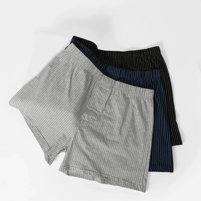 3pcThree pairs of loose cotton men's underwear, breathable home shorts, briefs, comfortable and loose home pajama pants, and Arr