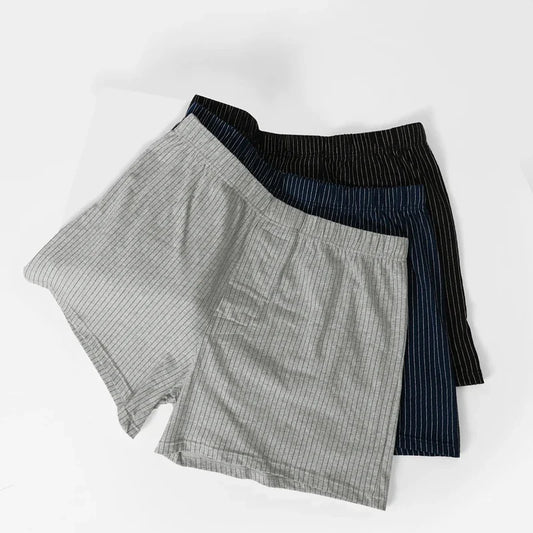 3pcThree pairs of loose cotton men's underwear, breathable home shorts, briefs, comfortable and loose home pajama pants, and Arr