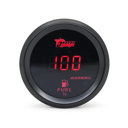 52mm Boost Gauge/Water Temp/Oil Temp/Oil Press/Voltage/Tachometer Gauge Digital Red led Black Case
