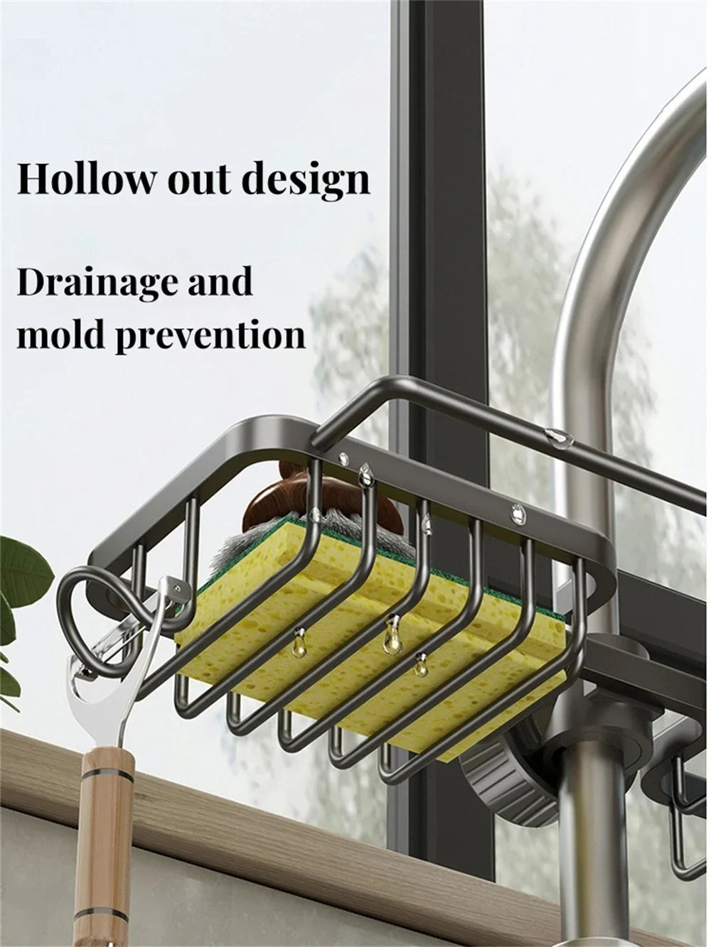 Kitchen Sink Drain Rack Sponge Storage Flexible Faucet Holder Soap Drainer Towel Rack Shelf Organizer Kitchen Accessories